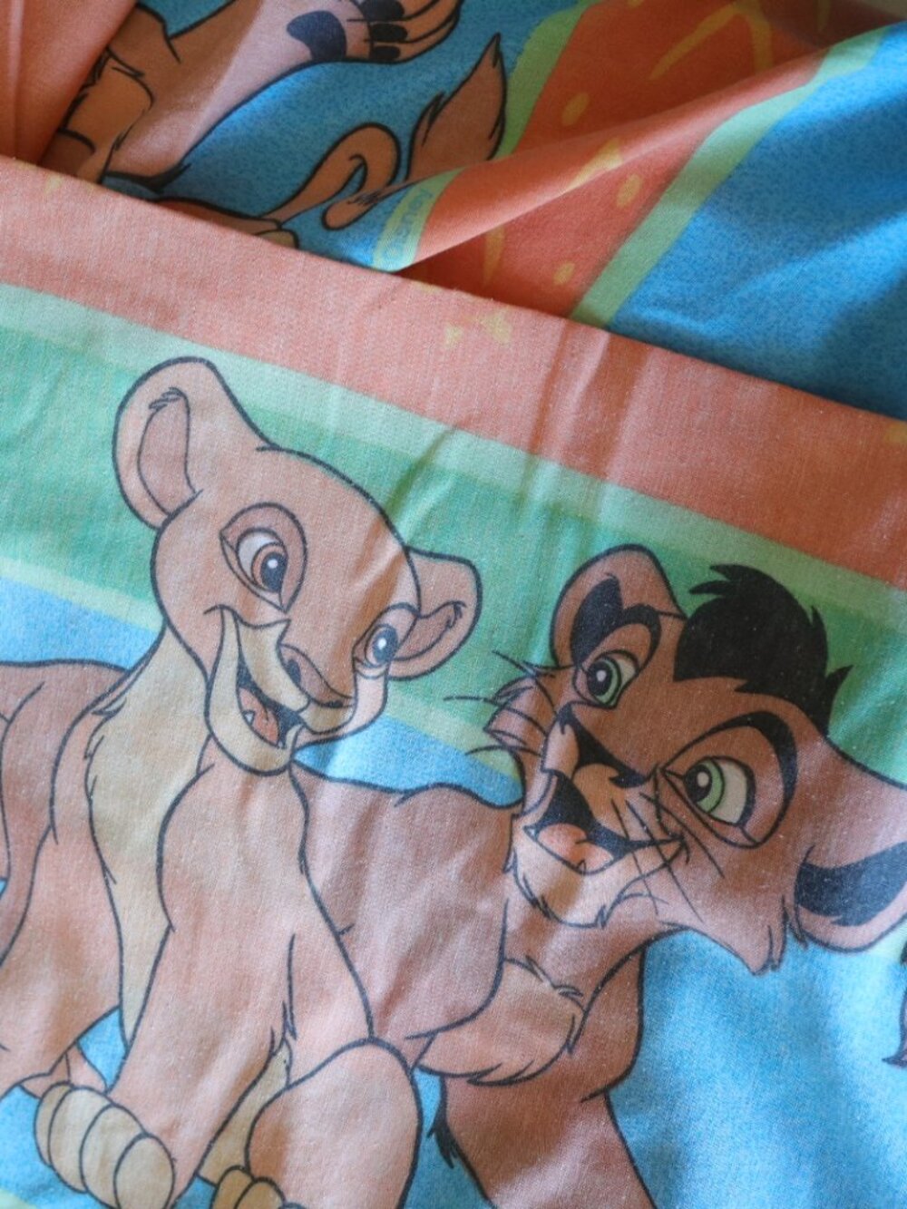 Vintage 90s Disney The Lion King 2 Simba’s Pride TWIN Flat sheet + Fitted sheet